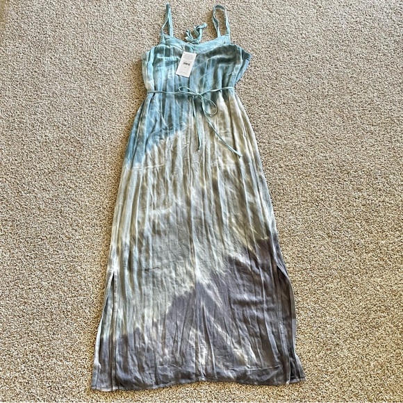Splendid Anya Maxi Dress Womens M Tie Dye Spaghetti Strap Viscose Pockets V Neck - Picture 13 of 16